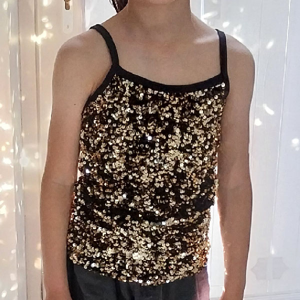 Top paillettes